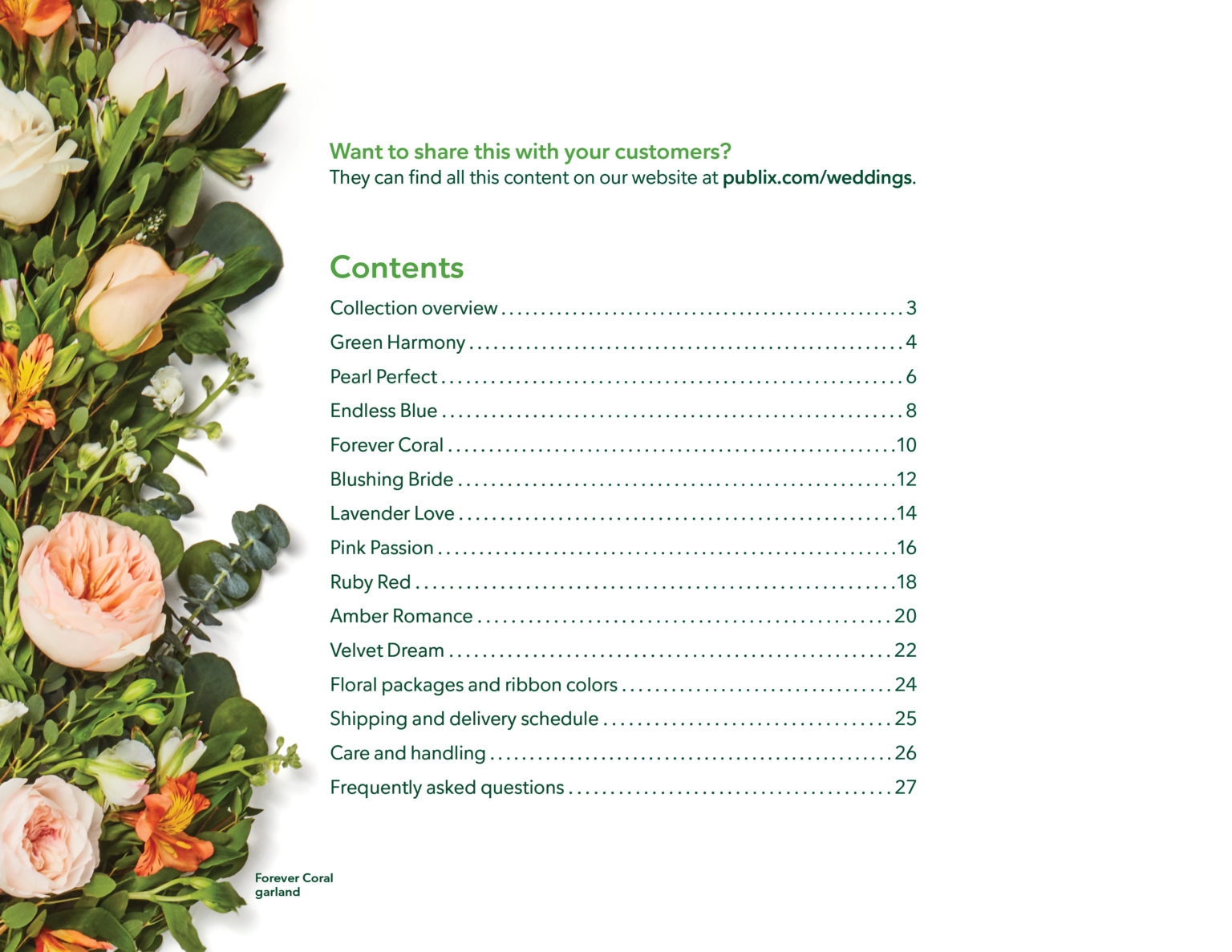 Floral brochure