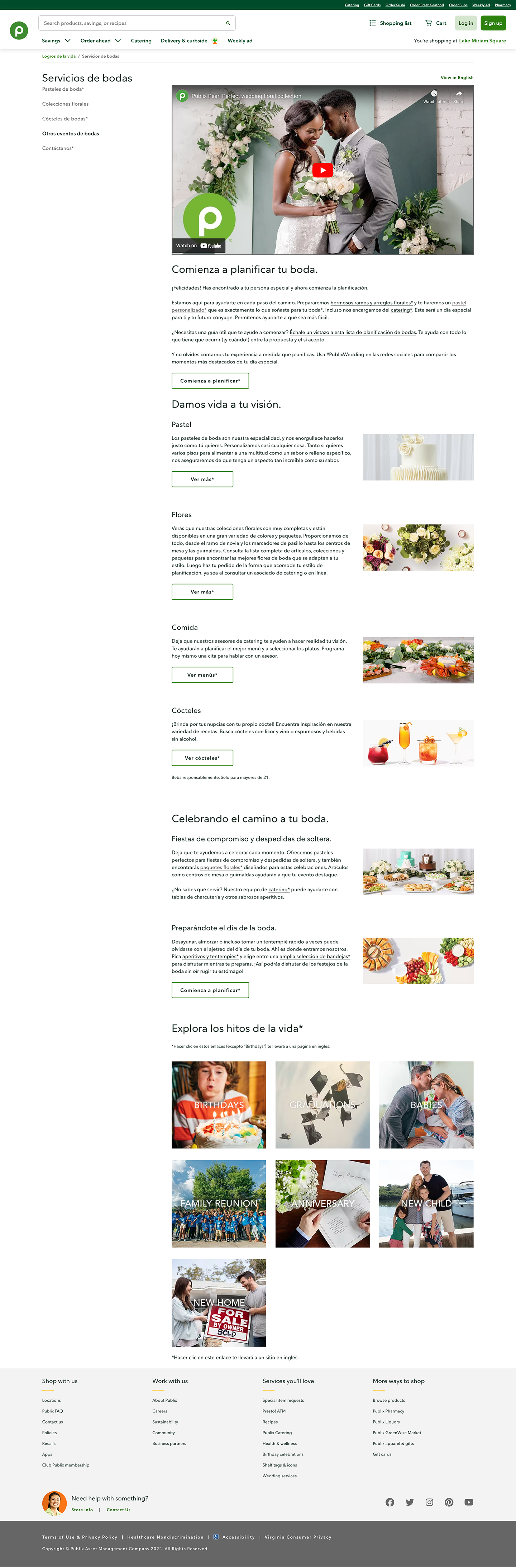 Servicios de bodas