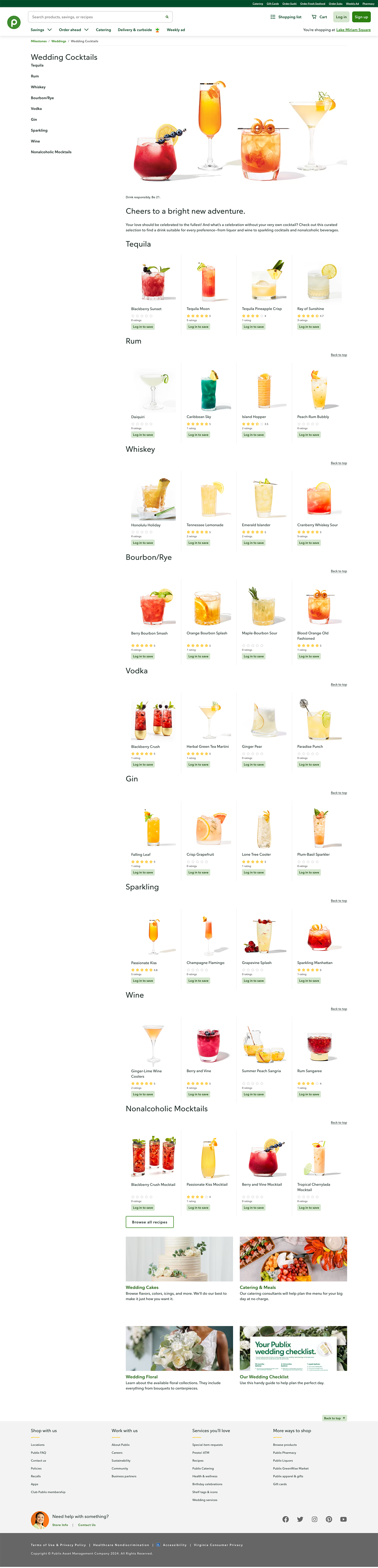 Wedding cocktails